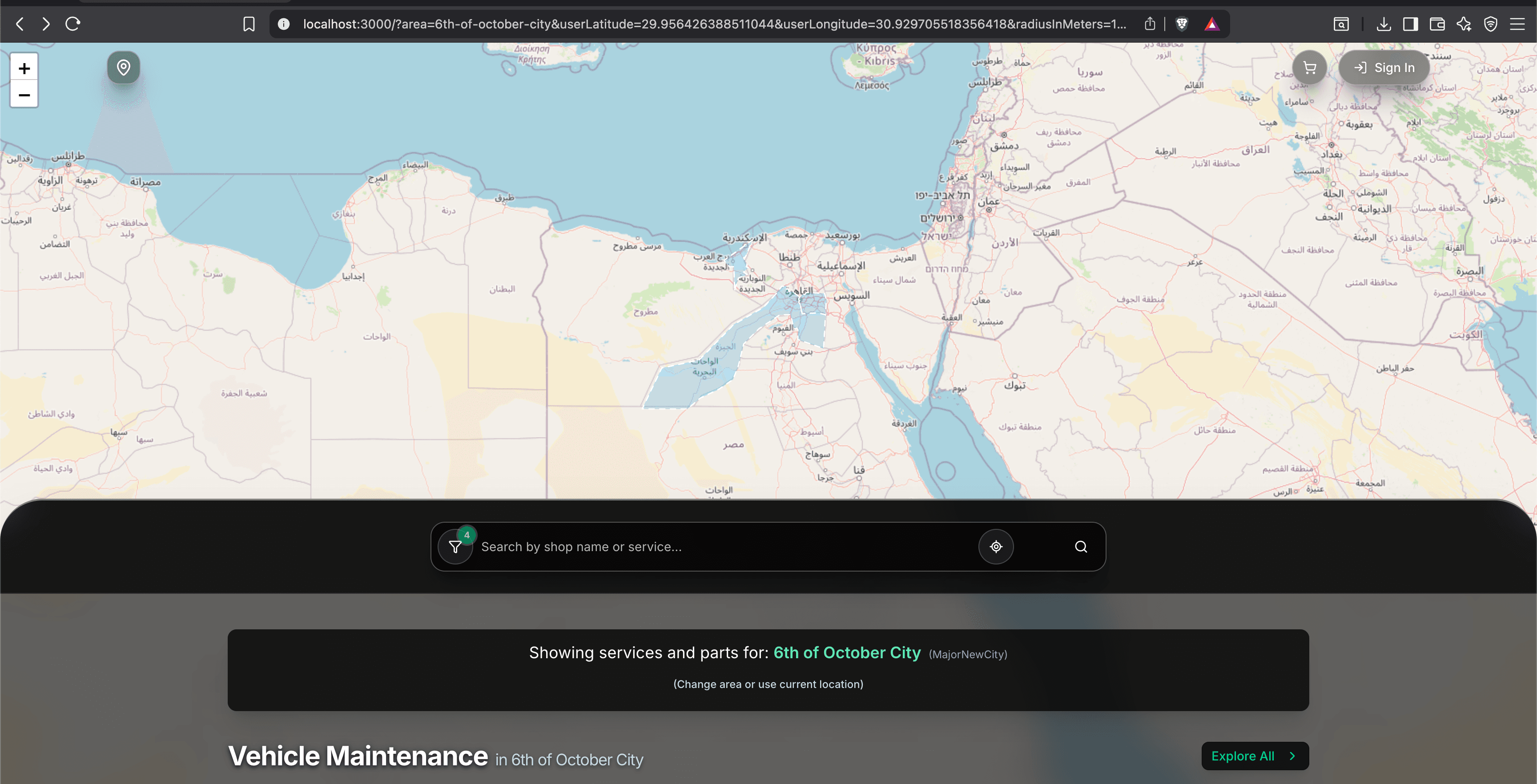 Interactive map showing regional polygons.